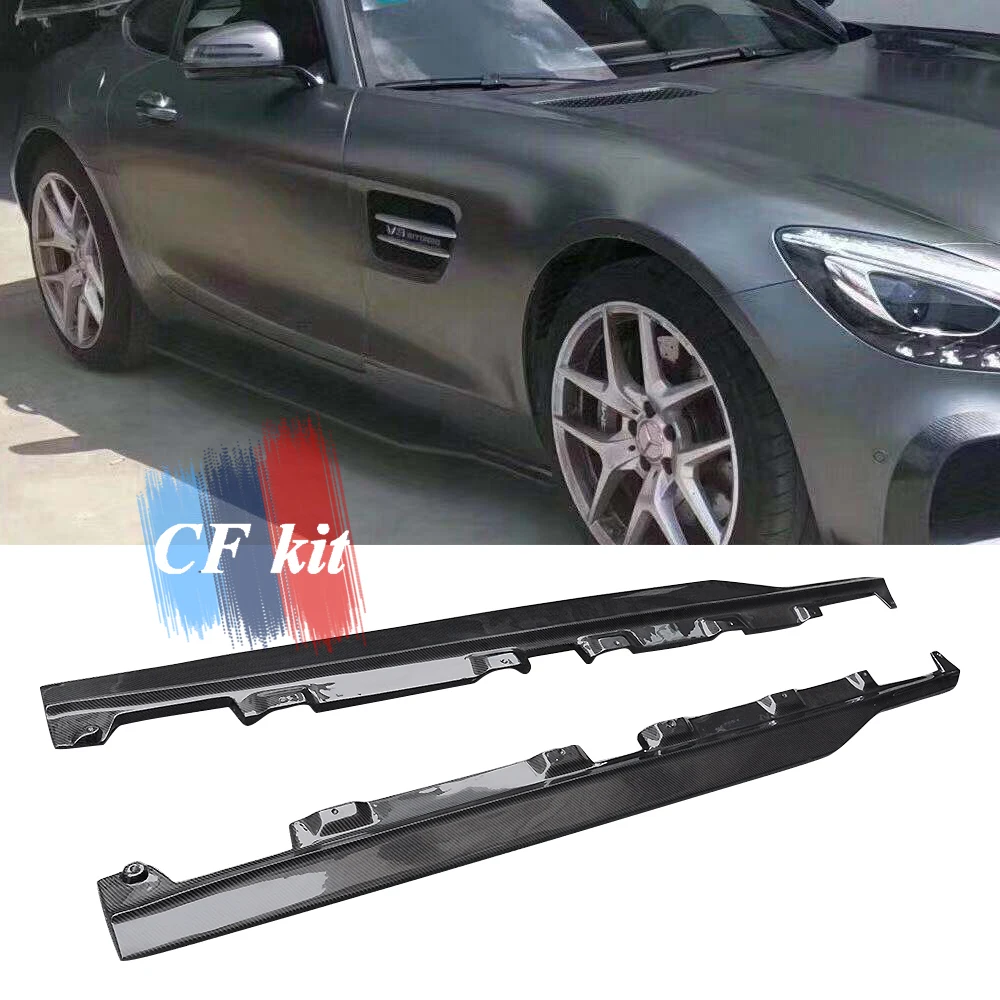 Боковые юбки из углеродного волокна CF Kit для Mercedes-Benz C190 AMG GT GTS разветвители