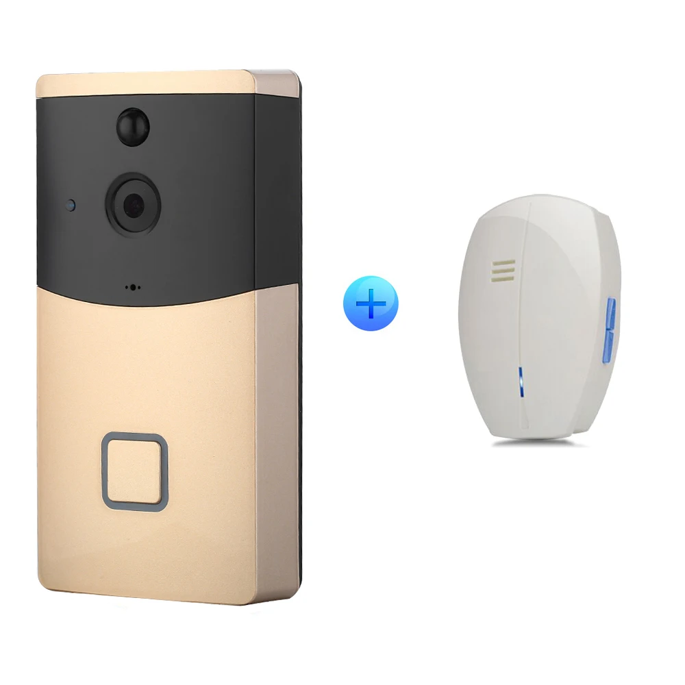 CUSAM Smart Wireless WiFi Video Doorbell 720P HD Camera Door Phone Intercom Two Way Audio Night Vision Motion Sensor Battery 