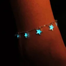 Ночной светильник Европа и Америка дамский пляж модный синий пятиконечная звезда браслет на ногу с кисточками ночной Светильник браслеты со звездами jiao shi pi