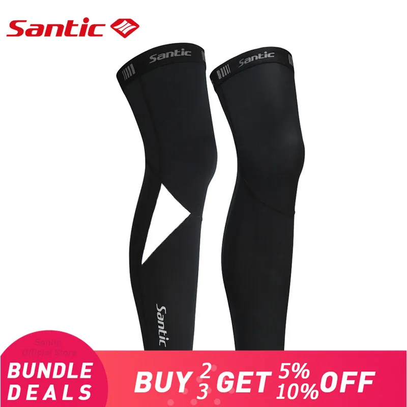 

Santic Men MTB Bike Bicycle Cycling Leg Warmers Compression Knee Leg Sleeves Running Sleeves Leggings Warm K7ME023WG