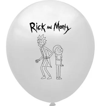 

100pcs 12inch Rick Morty latex balloon flower bouquet boy Rick Morty birthday party decoration kids green background