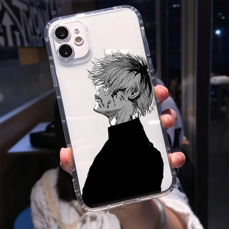 Soft Clear Shockproof Phone Case for IPhone 13 XR X XS 12 11 Pro Max 7 8 6 6S Plus SE2 Japan Anime Tokyo Ghoul Suave Cover Coque