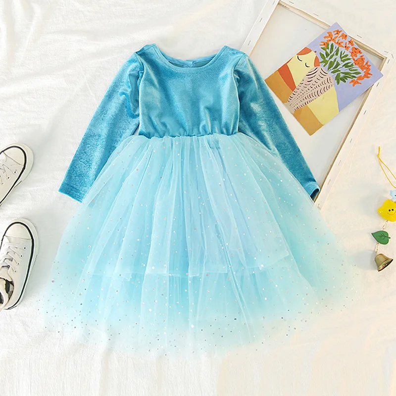 Baratos Vestido de niña primavera otoño adolescente encaje Floral vestidos elegantes para niños niña princesa vestido de fiesta vestido de flores para niños 5 años