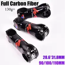 Carbon stem KRSEC T800 28.6*31.8mm 6 Degree Road/MTB 3K Gloss Carbon fiber Stems Bike Parts 90/100/110MM Bicycle Stem