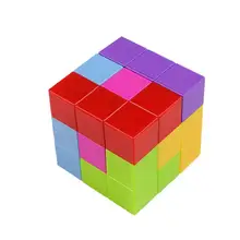 Магнитный магический куб твист строительный блок собранные игры Пазлы для детей снятие стресса с 54 направляющими картами