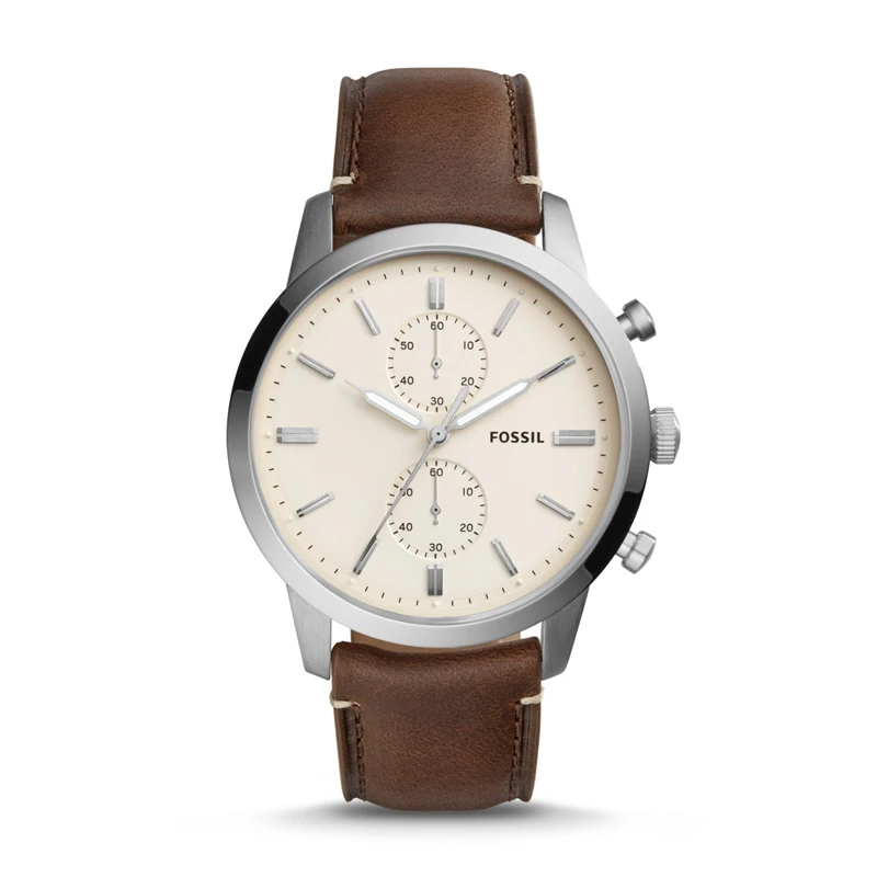 

Fossil Townsman Quartz Chronograph Men Watch with Brown Leather Brand Wrist Watch for Men Luxury Casual FS5350