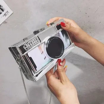 

Personalized Popular Designer Fashion Camera Shape Girls Clutch Patent Shoulder Bag Ladies Casual Mini Women Messenger Bag Purse