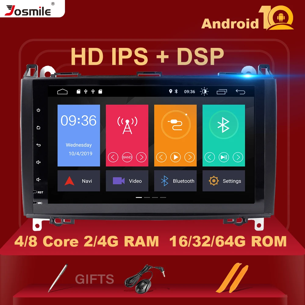 DSP 4GB 2 din Car Radio Multimeida for Mercedes Sprinter W906 Benz B200 A B Class W169 W245 Viano VitoW639 Navigation GPS Stereo |