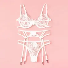 Сексуальный комплект женского нижнего белья с кружевными ремешками, комплект нижнего белья пуш-ап эротическое белье, порно женское нижнее белье на косточках, комплект нижнего белья* 50