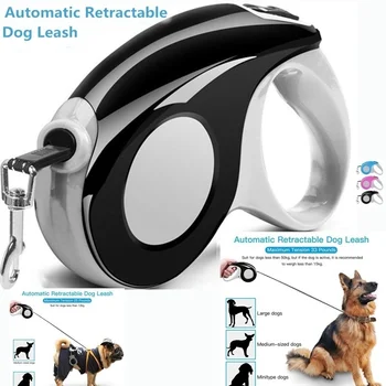 

3M/5M Automatic Retractable Dog Leash Extending Pet Collar Walking Leash Outdoor Dog Training Running Leashes