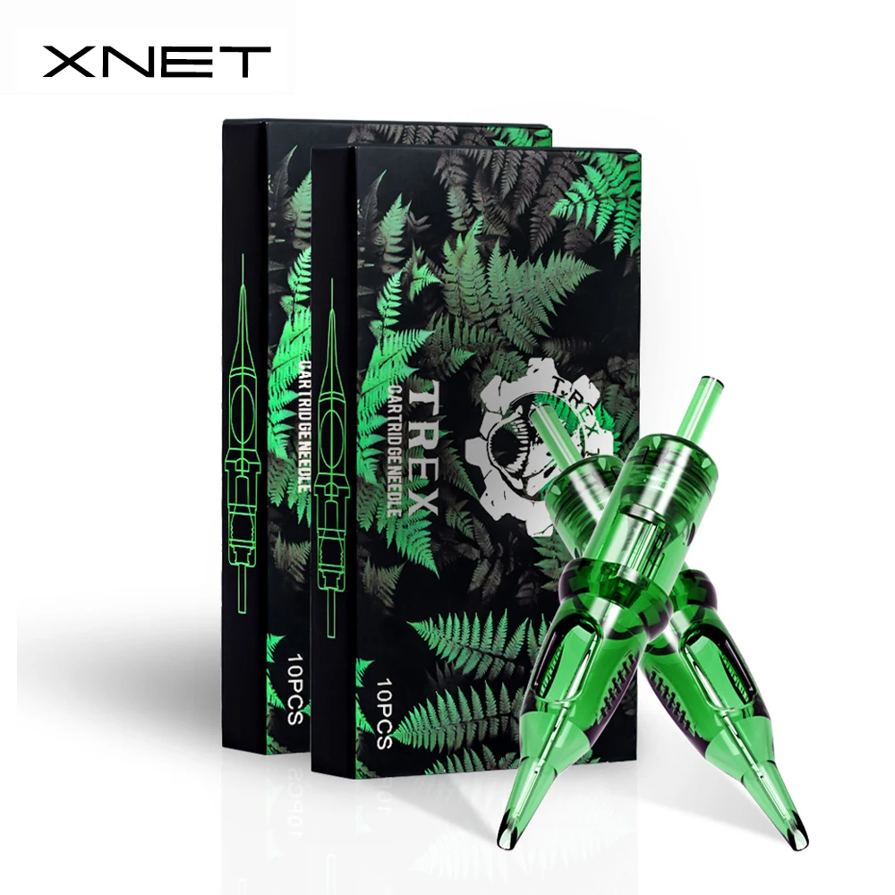 XNET Trex-20 piezas de agujas para Cartucho de tatuaje 1RL 3RL 1RM 5RM, aguja de tatuaje esterilizada DE SEGURIDAD desechable para máquinas de cartucho
