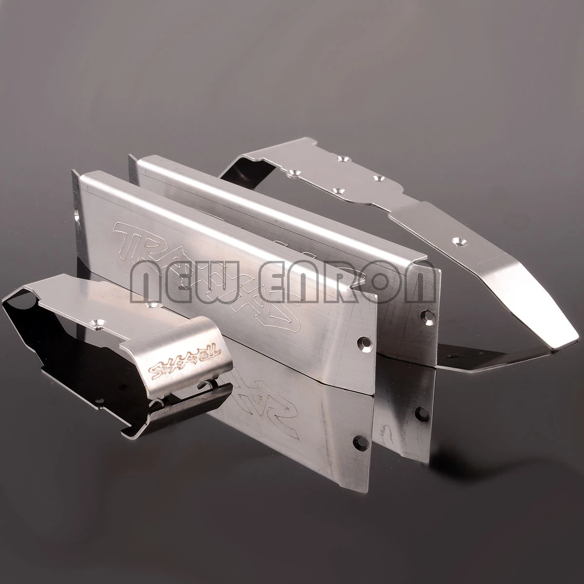 

NEW ENRON Stainless Steel Chassis Armor Front Rear Skid Plate RC CAR 1/10 TRAXXAS REVO SUMMIT RVOPA