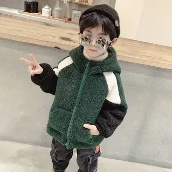 

2020 New Fashion Coats for Boys Boys Winter Coat 3-10 Years Patchwork Kids Wool Coats Jacket Boys Children Outerwear