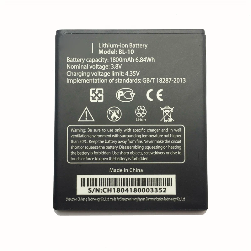 

For THL BL-10 BL10 T12 Polymer Li-ion Battery BL-10 For THL BL-10 BL10 T12 1800mAh Mobile Phone Battery