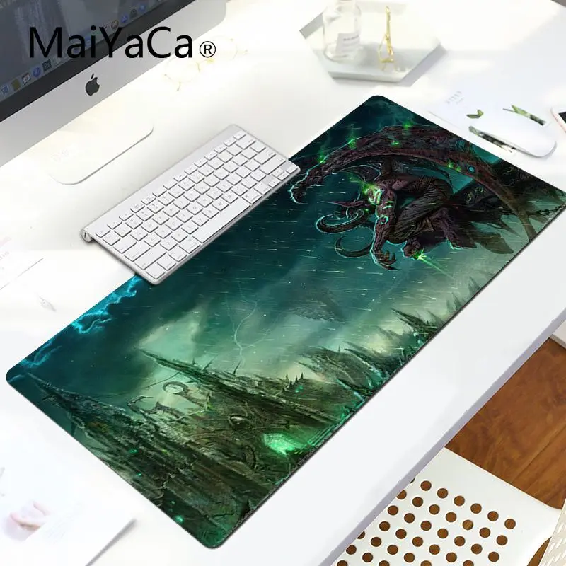 LockEdge 30X90cm MaiYaCa Печатный Мир Warcraft wow клавиатура коврики для игровой мыши большой коврик для мыши Lockedge компьютерный коврик для ПК - Цвет: LockEdge 30X90cm