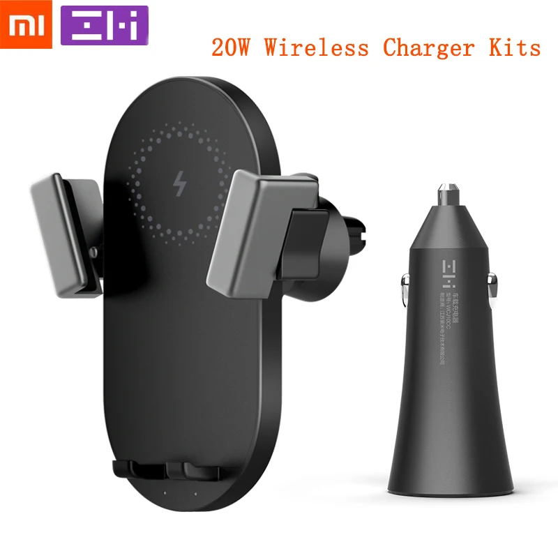 

Xiaomi ZMI Kits 20W Max Qi Wireless Car Charger With Car Charger WCJ10 Fast Charging Car Phone Holder 360 Degree For iPhone Xiaomi Mi 9 Samsung Smart Phone