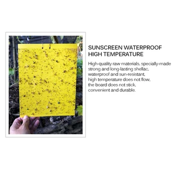 

20pcs Double-Sides Yellow Sticky Trap Flies Trap Insect Stick Wood Board Pest Control Glue Sticker