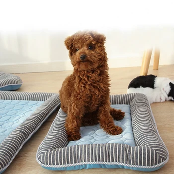 

Dog Mat Cooling Summer Pad Mat For Dogs Cat Blanket Sofa Breathable Pet Dog Bed Summer Washable For Small Medium Large Dogs Car