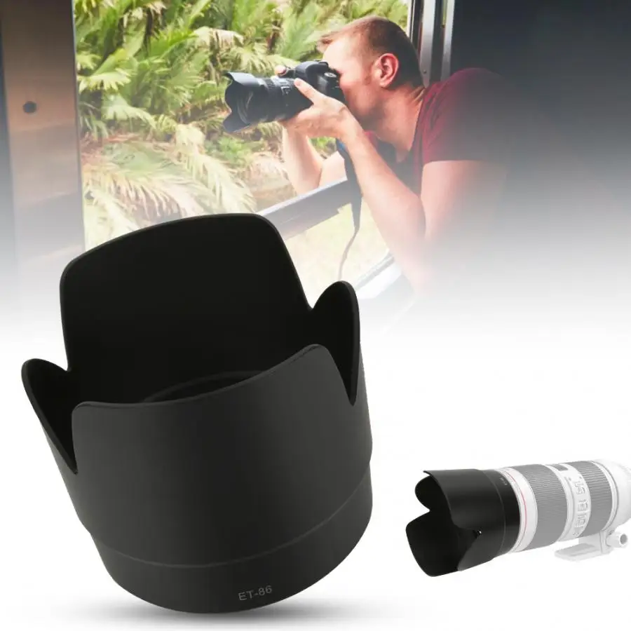 ET-86 черная пластиковая бленда объектива для Canon EF 70-200 мм f/2,8 камеры бленда Замена
