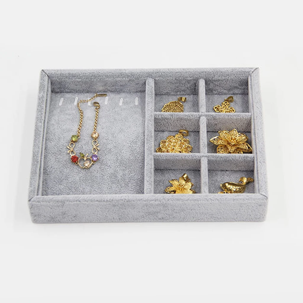 Jewelry Tray Drawer Insert Display Show Case Organizer for Necklace Bracelet