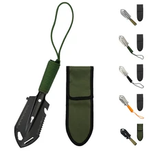 

Outdoor Camping Shovel Multi-Tool Stainless Steel Hand Shovel with Saw Hex Wrench Screwdriver Hiking Gardening Survival Tool