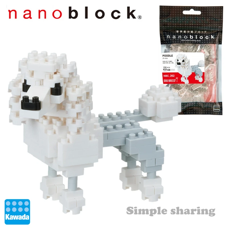 Новый Kawada Nanoblock Пудель Собака NBC 262 130 штук алмазные строительные блоки креативные