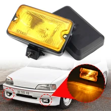 2 sztuk 12V przednie światło przeciwmgielne Spotlamp światło drogowe DRL oświetlenie Led Sim 3211 dla PEUGEOT 205 GTI CTI 106 306 Mi16 H3