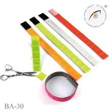 Немашинный сшитый на липучке материал-срезной светоотражающий ремешок на запястье светоотражающий ремешок мягкий нарукавный светоотражающий ремень для брюк