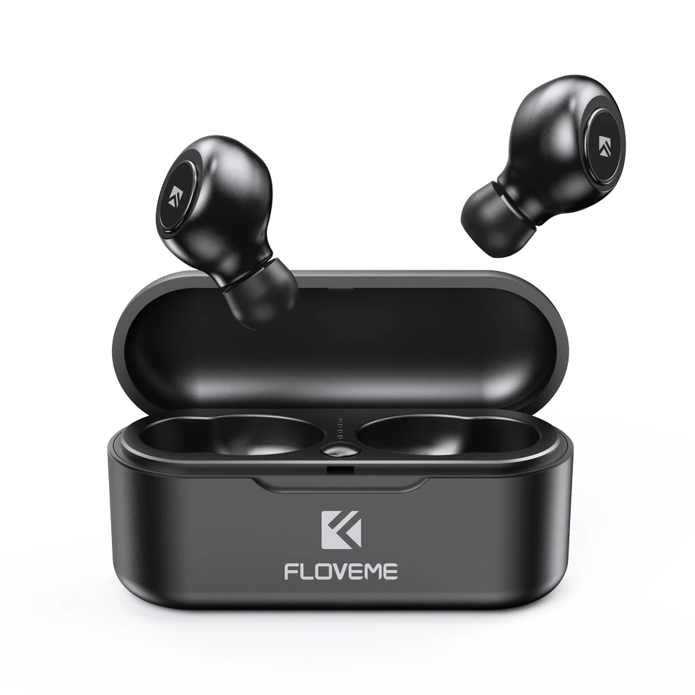 Double Ear FLOVEME Mini TWS5.0 Bluetooth беспроводные наушники спортивные наушники гарнитура 3D стерео звук наушники микро Зарядка коробка - Цвет: Double Ear