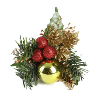 Artificial Pine Stems Fake Pine Cone Gift Box Christmas Flowers Ornament Flower Arrangements Wreath Holiday Home Winter Decor