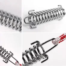 5 шт. Нержавеющая Сталь Кемпинг Тент Палатка Веревка натяжитель Натяжной пружины для наружного кемпинга Пешие прогулки путешествия пикник пляж