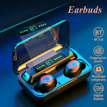 

5.0 Bluetooth Earphone Wireless Headphones 2200mAh Charging Box TWS 9D Stereo Wireless Headphones Waterproof Earbuds Headset