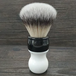 dscosmetic 26MM soft synthetic hair shaving brush with black and white color resin handle