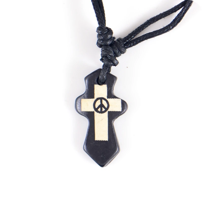 Peace Sign bone Смола Резьба амулет подвеска подарок на удачу Этническая мода ювелирные