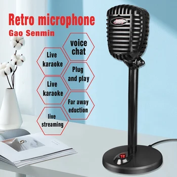 

USB Gaming Condenser Microphone Network o Karaoke Microphone Professional Recording Desktop Microphone for Online Teaching Live