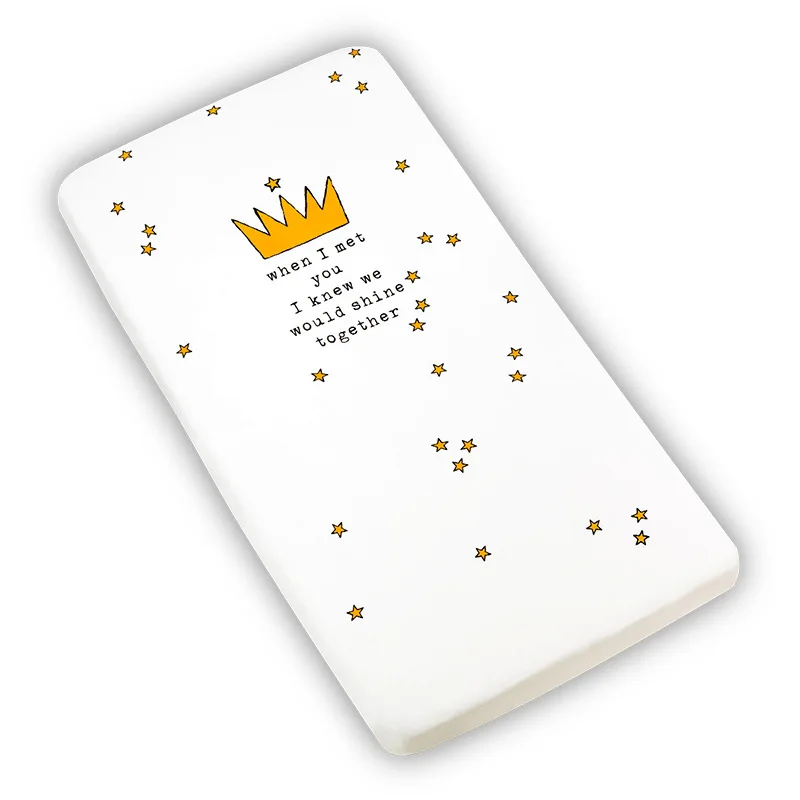 INS Nordic Baby Cot Fitted Bed Sheet Knit Cotton Matress Cover Newborn Baby Child  Bed Sheets Cute Printing Bedroom Beddings (4)