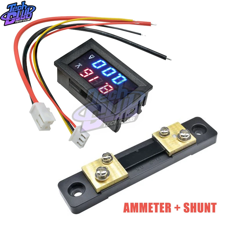Stability Voltage Current Meter High Precision LED Display 10A DC100V for Motorcycle Display Color: red + Blue Stability Voltage Current Meter High Precision LED Display 10A DC100V for Motorcycle Display Color: red + Blue