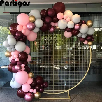 

97pcs Burgundy Balloons Garland Arch Kit Macaron Pink Balon Birthday Bridal Shower Wedding Anniversary Party Decoration