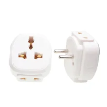 

1 Pair European Standard Conversion Plug Multi-Function Conversion Round Head Plug Converter Copper Sheet Socket Converter