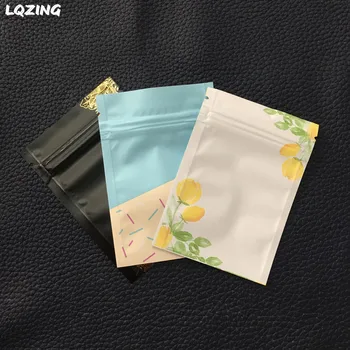 

Summer Style Print Foil Mini Gift Bags Self Seal Zipper Ziplock Packing Food Bag Pouch Jewellery Storage Bags 80Pcs/Lot
