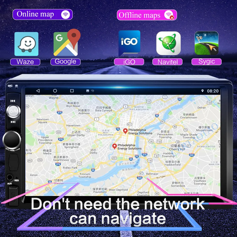 " радиоприемник для Android автомобильный стерео MP5 Bluetooth USB SD 2 din GPS автомобильный радиоприёмник BT wifi Автомобильный мультимедийный плеер авторадио ram 2G+ rom 32G