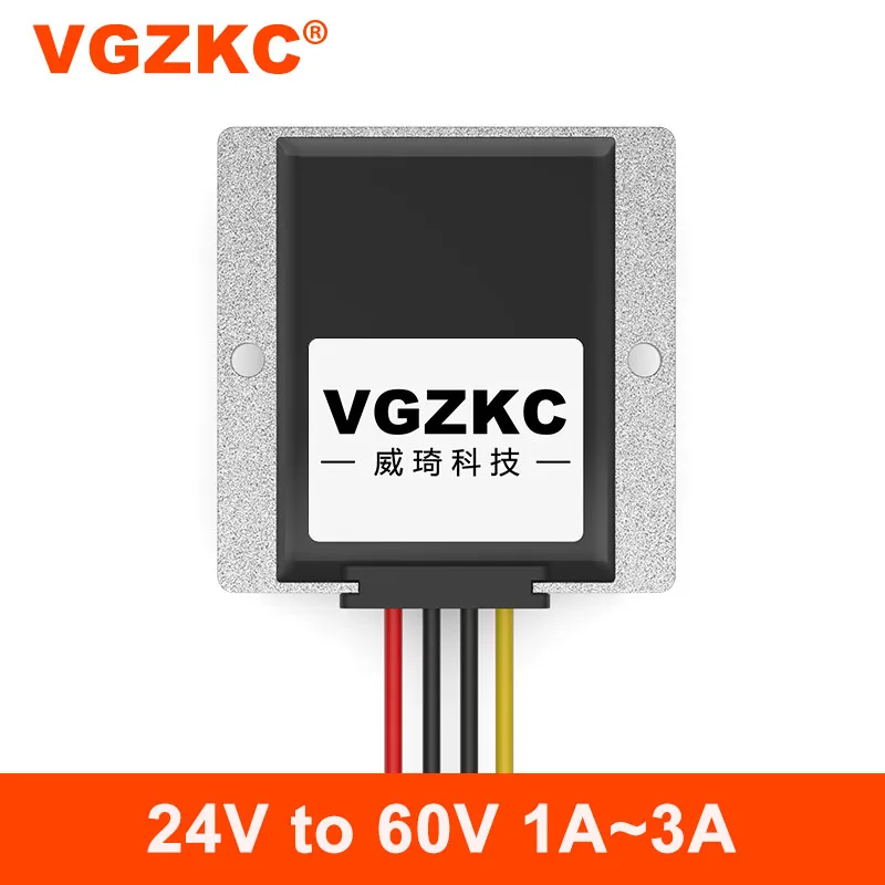 

VGZKC 24V to 60V 1A 2A 3A car power module 24V to 60V DC converter 24V to 60V waterproof boost module