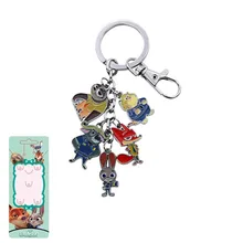 Аниме-атрибутика безумный город животных брелок для ключей цветная кукла из сплава 5 кулон застежка омаров маленькие украшения