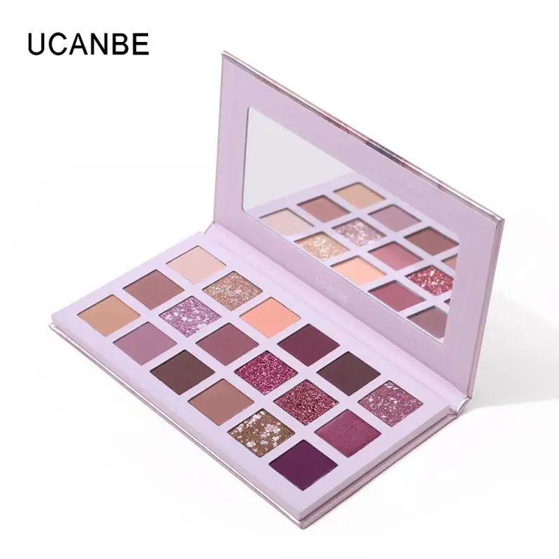 18 Color Nude Eyeshadow Palette Shimmer Pigmented Matte Glitter Eye Shadow Eyeshadow Palette With Mirror Makeup Palette TSLM1