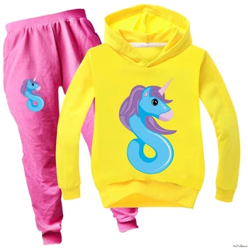 

New sanna Boy Clothes Kids World Hoodie Pants 2-Piece Set Thanksgiving Kids Long Sleeve Christmas Girl Sweatshirt
