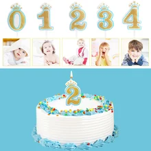 FenKicyen Geburtstag Anzahl Kerze 0 1 2 3 4 5 6 7 8 9 Kuchen Topper Kerze Goldene Glitter Party hochzeit Pie Dekoration Für Kind Geschenk