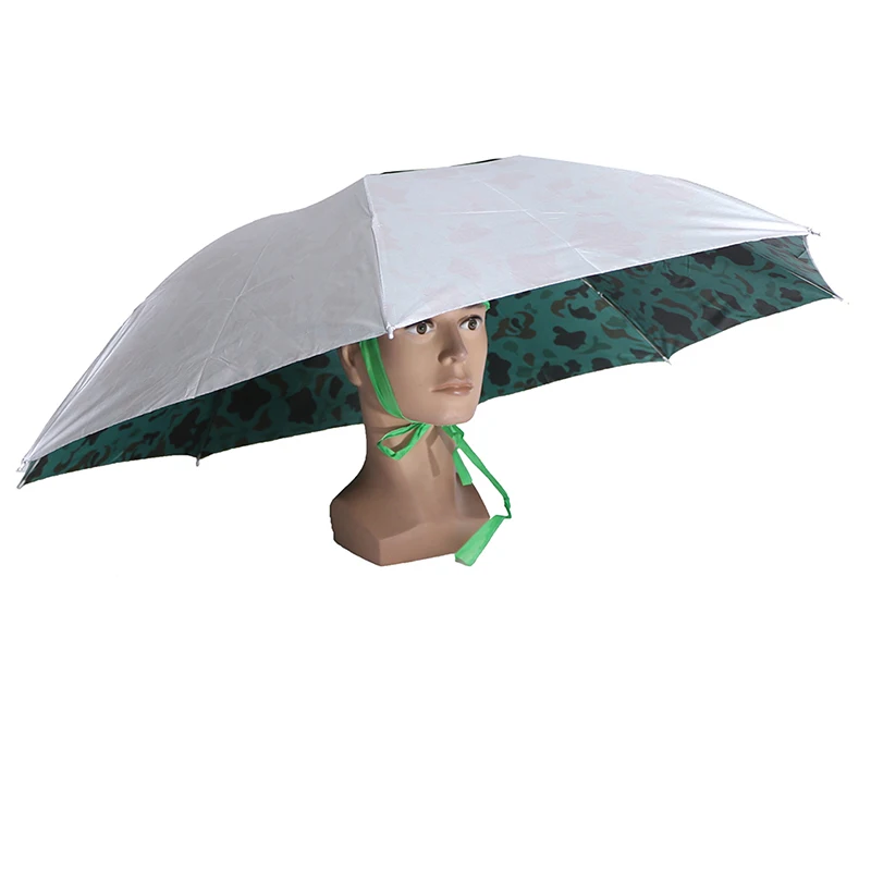Большой головной зонт, анти-УФ, анти-дождь, для путешествий, рыбалки, зонт, шляпа, портативный складной зонт для мужчин и женщин