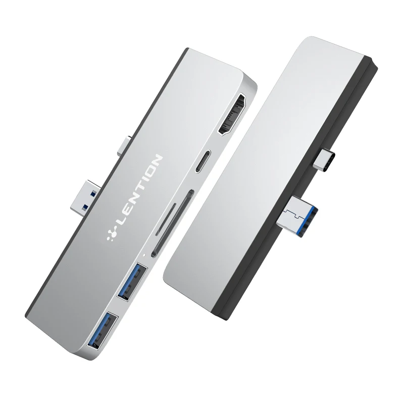 Lention USB 3.0 HUB Multi to USB3.0 Port HDMI SD/TF Docking Station for Microsoft Surface Pro 7 Splitter Adapter PD Charge | Компьютеры и