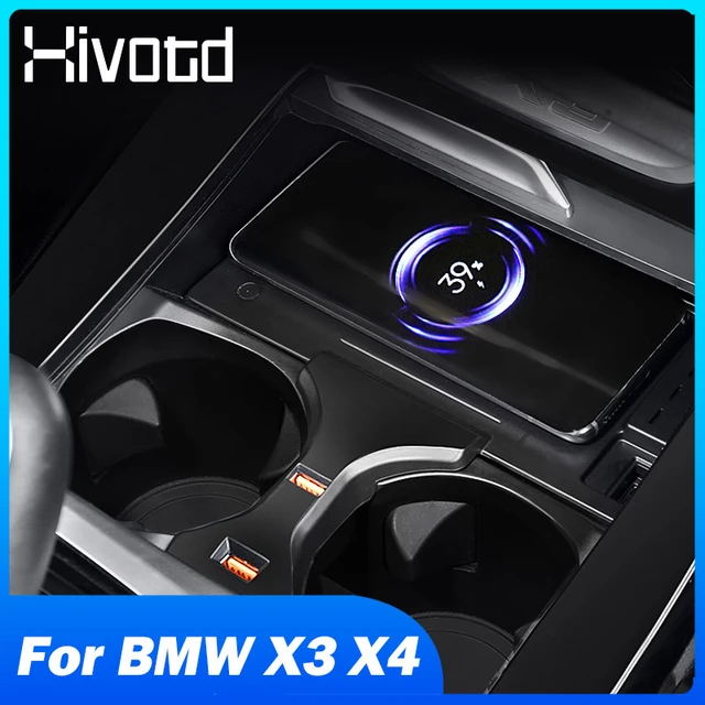 BMW用ワイヤレス充電器,15W qi x3 g01 x4 g02急速充電デバイス,プレート変更,2019-2022