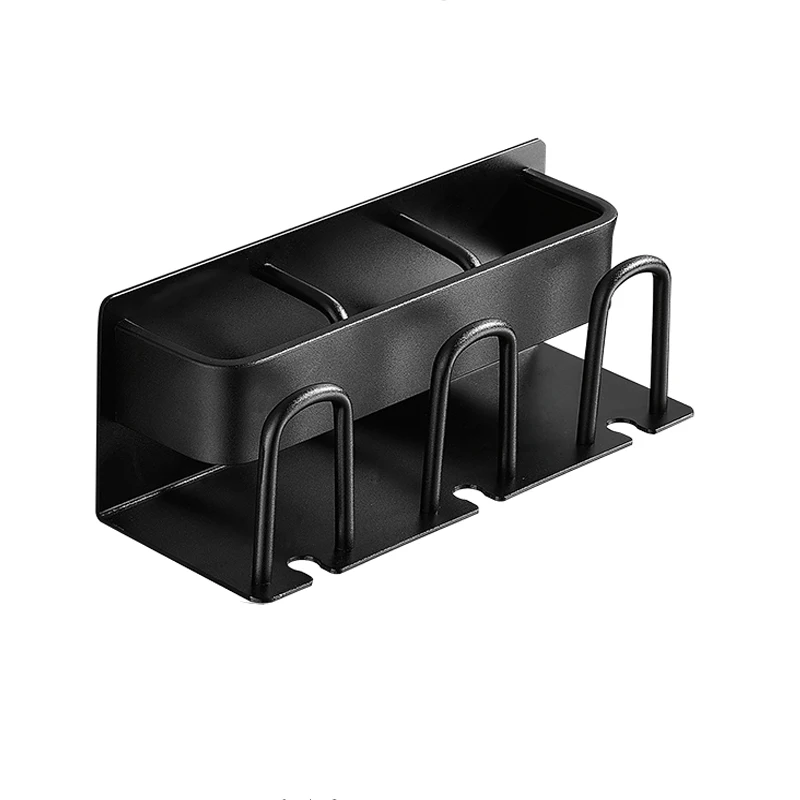 Wall Mounted Toothbrush Holder Aluminium Alloy Toothpaste Rack Bathroom Household Space Saving Bathroom Accessories